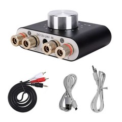 Black Mini Bluetooth 5.0 Digital Power Amplifier HiFi Stereo Audio 50W+50W