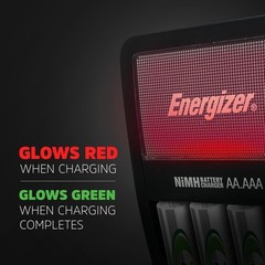 Energizer Rechargeable AA and AAA Battery Charger with 4 AA NiMH Batteries