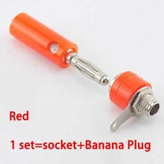 10pairs Male + Female 4mm Banana Plug + Socket Screw Connector J072 Audio USA