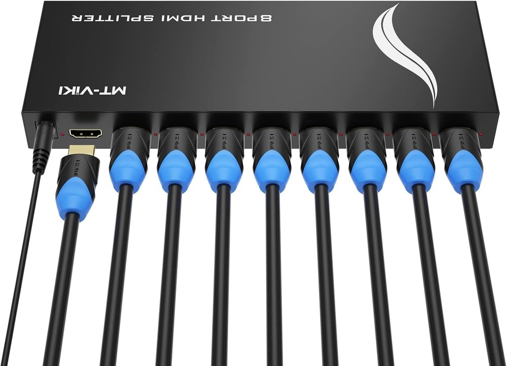 MT-VIKI 4K 1×8 HDMI Splitter 1 in 8 Out, 8 Port Powered HDMI Splitter 4Kx2K@30Hz