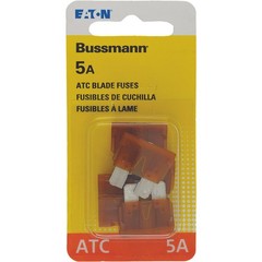Bussmann BP/ATC-5-RP Plastic 5A 1kA 32V dc Tan Blade Fuse 3/4 L in. (Pack of 5)