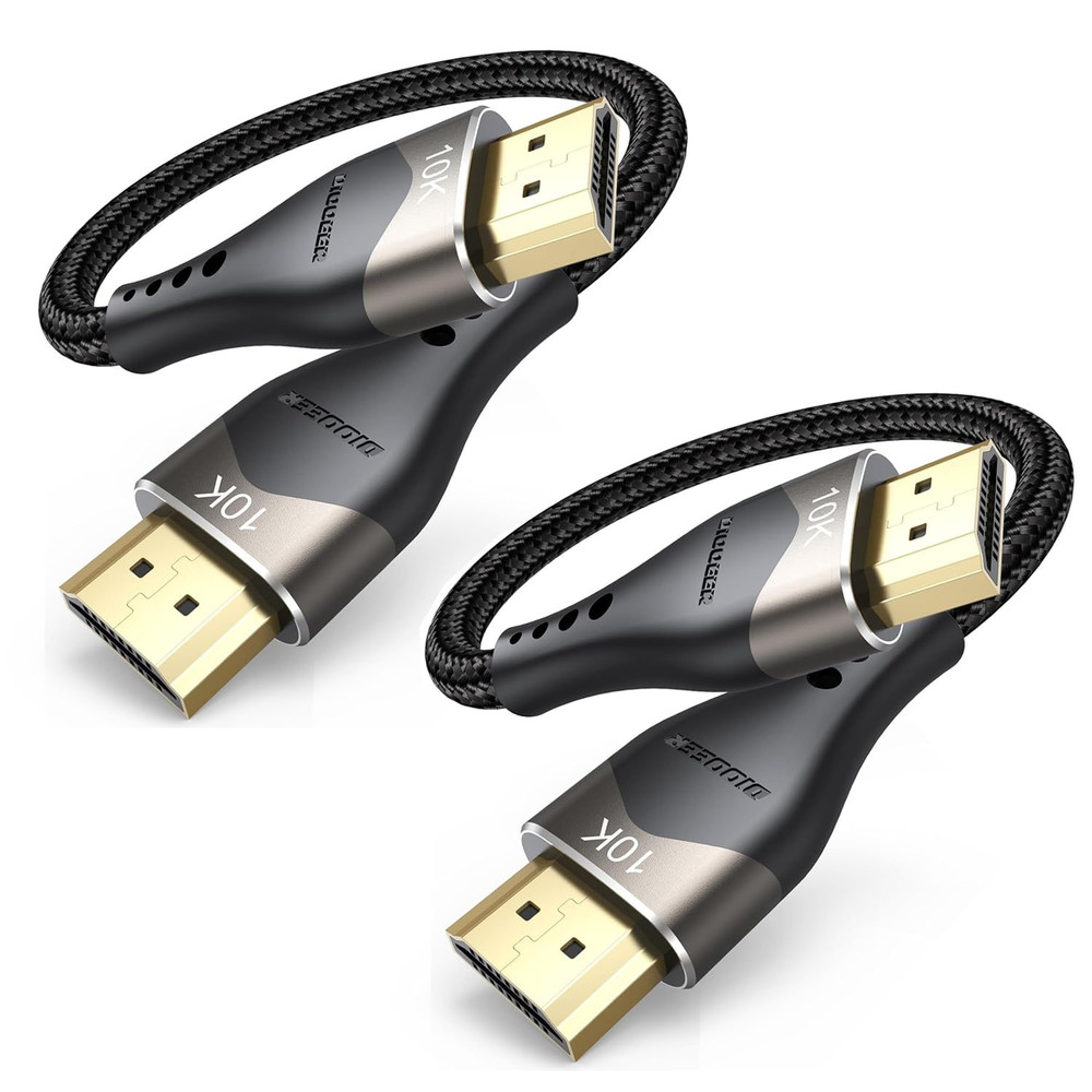 Short HDMI Cable 6 Inch 2-Pack 10K 8K , HDMI 2.1 Cable 0.5FT 48Gbps Ultra High S