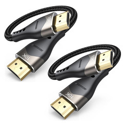 Short HDMI Cable 6 Inch 2-Pack 10K 8K , HDMI 2.1 Cable 0.5FT 48Gbps Ultra High S