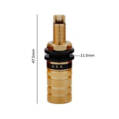 CMC HiFi Audio Gold Plated Binding Post Brass Banana Jack Socket Female Terminal