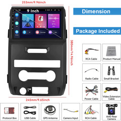 Android For Ford F150 2009-2014 Radio Dash Kit Car Stereo Apple Carplay GPS Wifi