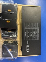 HDMI Extender Splitter Up to 165ft 1 in 4 Out Over Cat5e or 6 or 7 Repeater B…