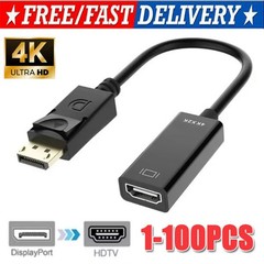 DP Displayport Male toHDMI Female Cable Converter Adapter for Laptop Desktop LOT