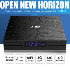 T9 Smart TV Box Android 9.0 RK3318 4GB 64GB Quad Core 4K UHD WiFi Media Player