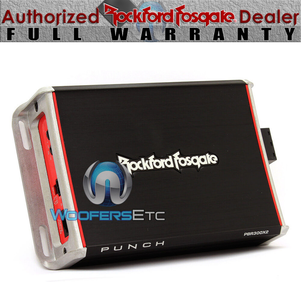 ROCKFORD FOSGATE PBR300X2 PUNCH 2CH AMP 600W MAX SUBWOOFER SPEAKER AMPLIFIER NEW