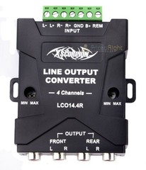 Pro Universal 2 Speaker to 4 RCA Line Output Signal Converter In / Out Hi / Low