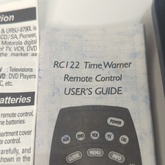 Time Warner RC122 Remote Control URSU-8780L-TWC Black Wireless More Than 10 m