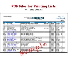 Bay and Gulf Counties Fishing & Dive Sites Memory Card