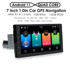 7inch Single 1Din Android 9.0 Car Stereo Carplay Radio GPS Navi Wifi Head Unit
