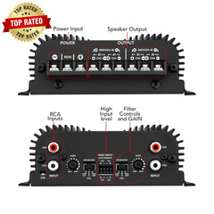 Taramps TS 400X4 2 Ohms Black Multichannel Stereo Amplifier 400 Watts Rms, 4 Cha