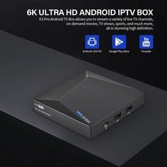 2026 WE2USAT K3 Pro 6K Smart TV Box WiFi6 Live TV Player Bluetooth Voice Assit
