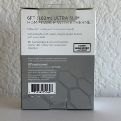 Ativa NEW Ultra Slim HDMI High Speed Cable With Ethernet, 6ft Black