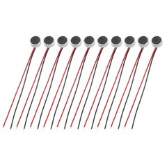 10Pcs Electret Microphone Condenser Pickup 6mm Pickup with 40mm Wire 60dB