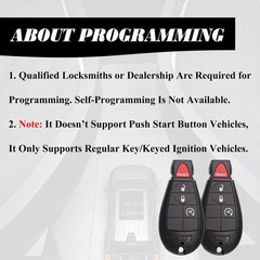 Dodge Ram Key Fob Replacement 2013-2021 Set of 2 Keyless Entry Remote