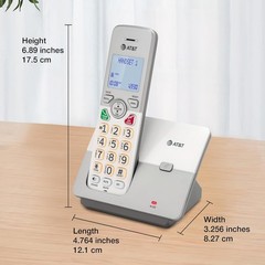 Compact EL1121 Cordless Landline Phone with Hands-Free Speakerphone & Quiet Mode