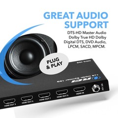 Orei Ultrahd 1 In 8 Out Splitter 4K60Hz 444 – 2.0 And Hdcp 2.2 Compliant 3D
