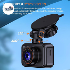 Dash Cam Front and Rear, 2.5K Dual Dash Camera for Cars, 2560P Mini Car Camera,