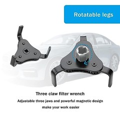 1 PC Car Oil Filter Wrench, 1/2 Metal Heavy Duty Medium Black & White