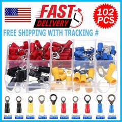 1200Pcs Assortment Insulated Electrical Wire Connectors Crimp Terminals Kit Lot