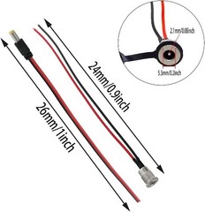 5.5 x 2.1 mm DC Power Connector 4Set 2.1mm x 5.5mm DC Power Jack Socket Threaded