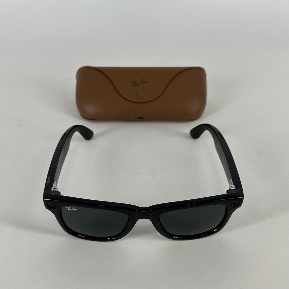 Ray-Ban Meta Wayfarer (Gen 1) Shiny Black/Green Lens/Large- Good Condition
