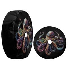Colorful Fashion Octopus Spare Tire Cover with Backup Camera Hole Wheel Tire