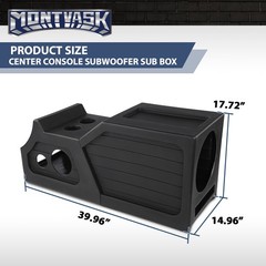 Fit For 07-13 Chevy Silverado GMC Sierra 12″ Center Console Subwoofer Sub Box