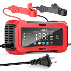 12V 6A Car Battery Charger Intelligent Automatic Pulse Repair Lifepo4 AGM GEL