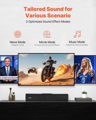 VEVOR Sound Bar for Smart TV 2.0 Channel Bluetooth TV Soundbar Speaker 80W 17 in