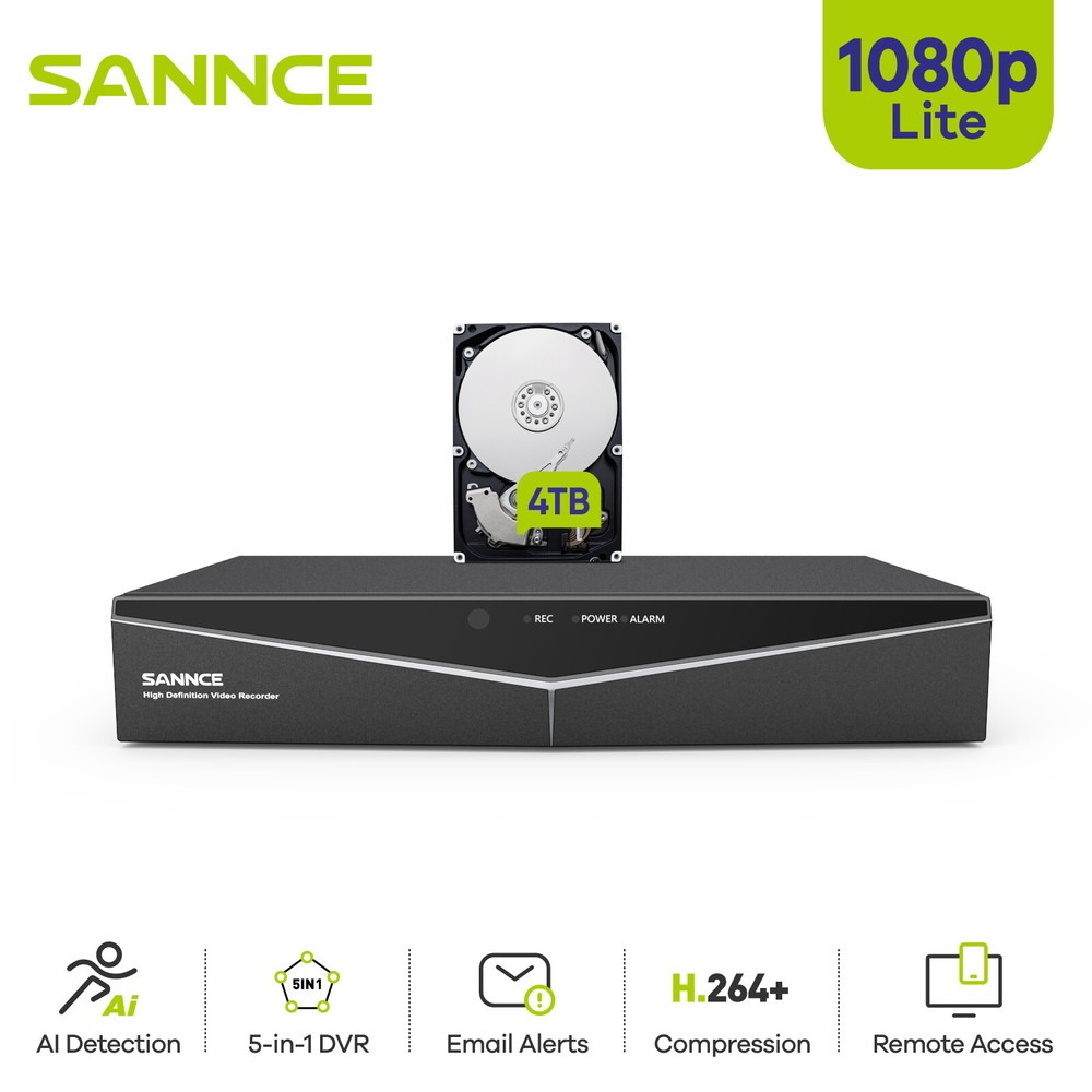 SANNCE 8CH 16CH HD 1080P HDMI DVR Home Video Recorder for CCTV Security System