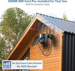Xega Wireless 4G LTE Cellular Security Camera Solar with SIM Card & 2 Way Talk