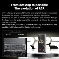 FiiO M33 R2R HiFi Music Player, 8GB RAM Snapdragon 680 XMOS USB DAC (Black)