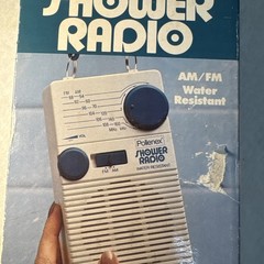 Vintage Pollenex Shower Radio AM FM SR0 New 1986 Water Resistant
