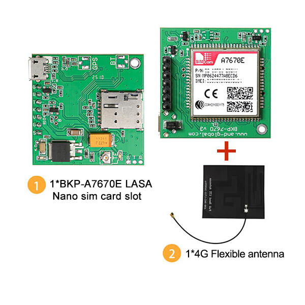 1pc new push push nano sim card slot A7670E breakout kit LTE Cat 1 GSM GPRS LBS
