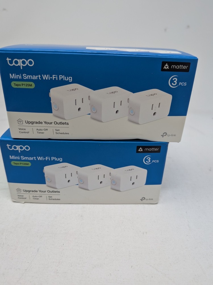 Lot of (6) TP-Link Tapo P125M Smart Plug Mini Matter Alexa Google NEW