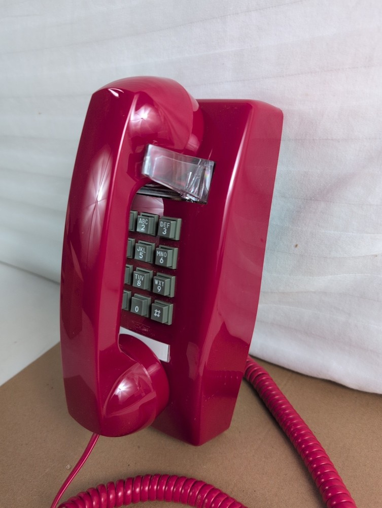 Cetis 25403 Scitec 2554E Wall Telephone – Red Emergency Hotel HAS MILD SCUFFS