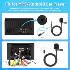 3.5mm External Microphone for Car Radio Stereo GPS Bluetooth Handsfree Audio Mic
