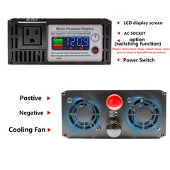 2000W 3000W 4000W Pure Sine Wave Power Inverter 12V 24V DC to 110V 120V AC