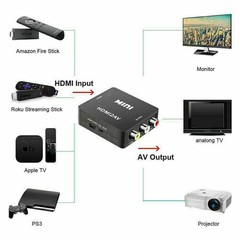 HDMI To RCA AV Converter Adapter 1080P CVBs 3RCA For Video Audio Xbox TV PC DVD