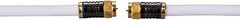 RG6 Quad Shield Coax Cable w/F-Connectors White/Black / 3ft – 100ft / 2-Pack LOT
