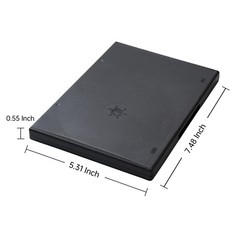 5 Standard 14mm Multi Hold 6 Disc Six CD DVD Black Case Movie Box 2 Trays
