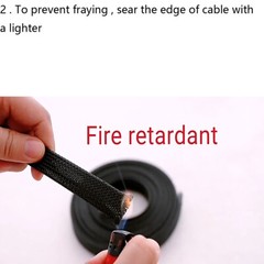 Braided Cable Sleeve Split Wire Loom Tubing Cord Protect Mesh Woven Material Lot