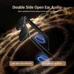 2-in-1 Photochromic Bluetooth Smart Glasses Sunglasses 6.0 Speaker Calls & Music