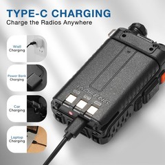 Baofeng BL-5 1800mAh Battery | USB-C Charging Port | For UV-5R Series