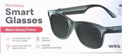 New WeariQ Wireless Smart Glasses Bluetooth, Black Polarized Lenses,