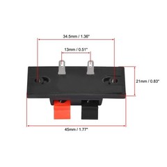 uxcell 2 Way Spring Speaker Terminal Clip Push Release Connector WP2-3(2Pcs)